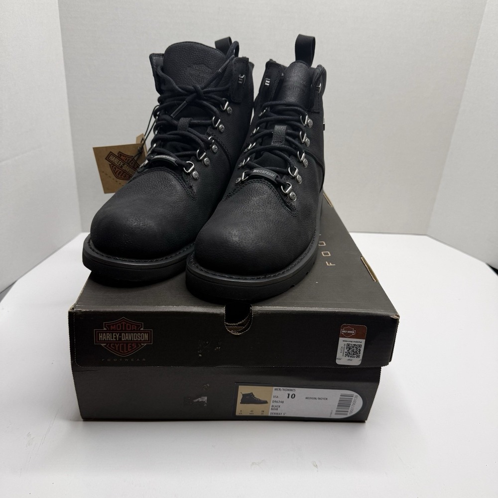 Harley-Davidson Denway 5” Waterproof Boots Men’s 10M Black D96248 New